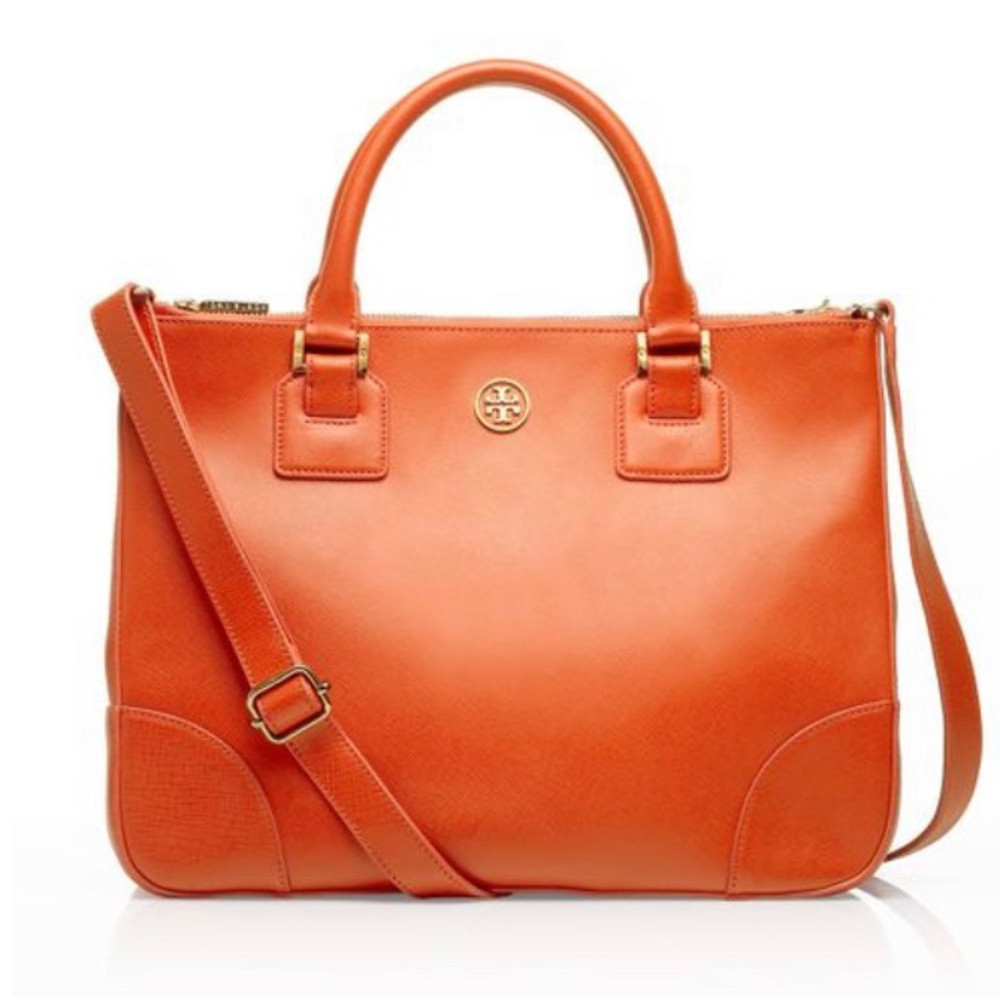Tory Burch Robinson Double Zip Tote Handbag